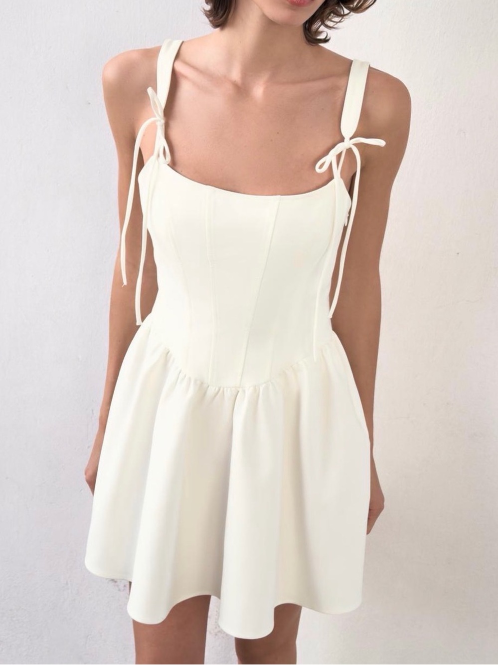 NWT ZARA CORSET-STYLE VOLUMINOUS DRESS SIZE S